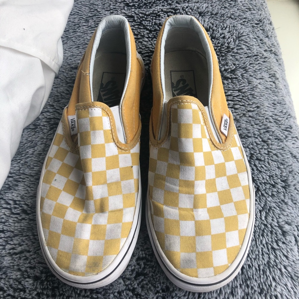 Yellow checkered vans